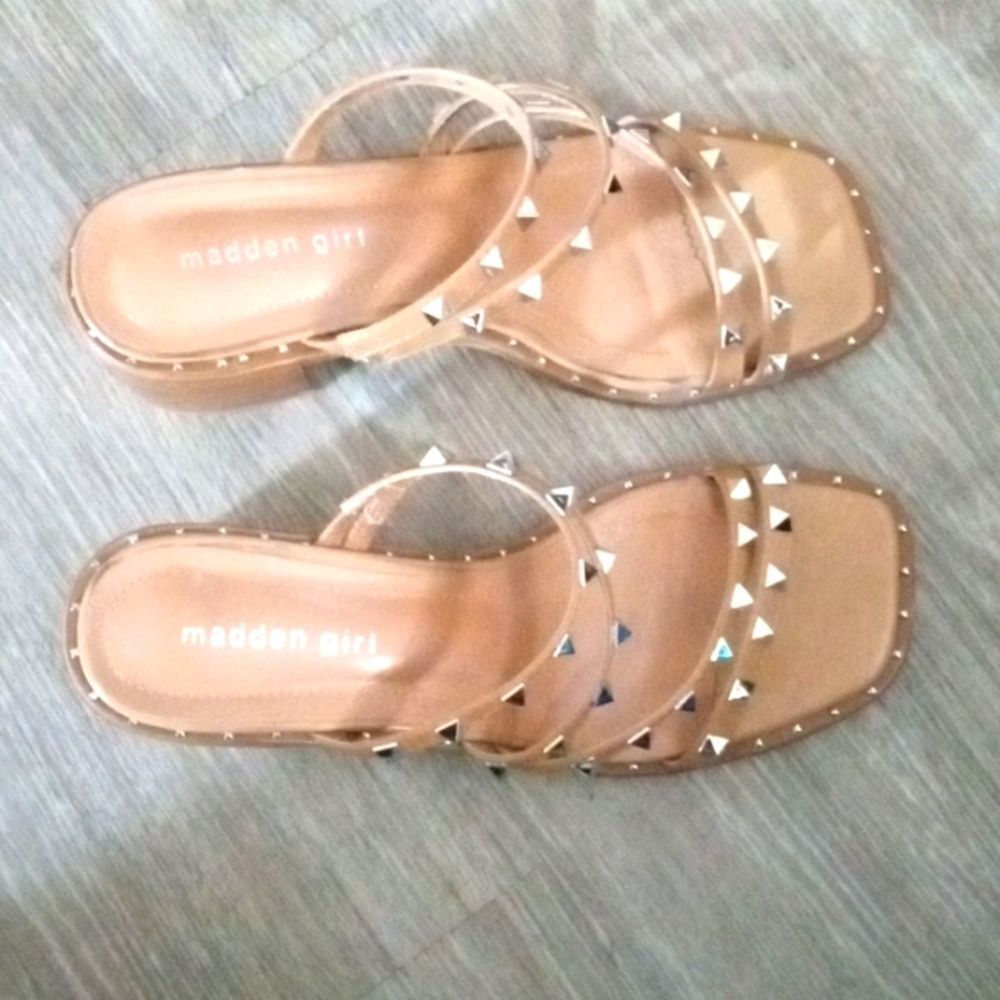 Madden Girl Roamm Slides Heels Sandals 9 - Picture 2 of 8